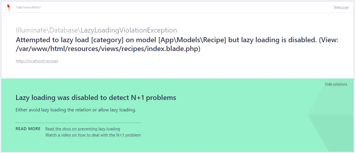 Lazy loading exception