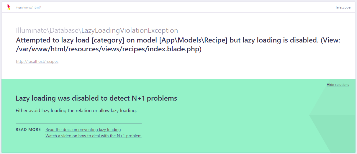 Lazy loading exception